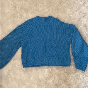 Blue crop sweater